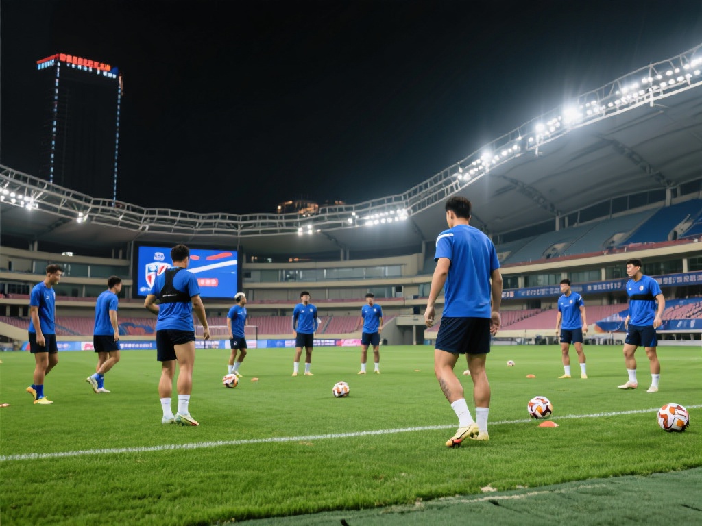 场地适应训练是足球比赛前的常规环节，旨在